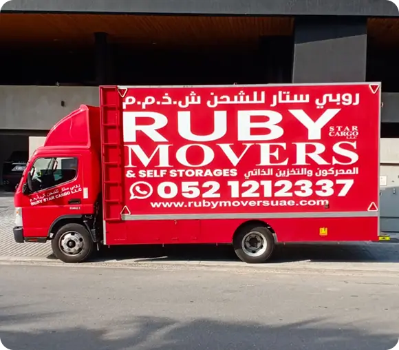 Ruby Movers truck ready for a collection