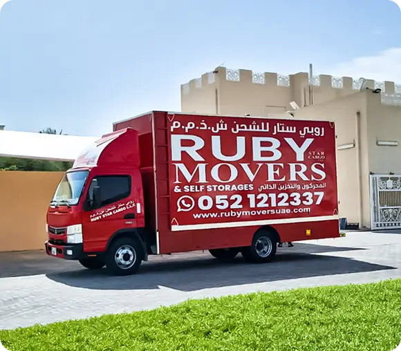 Ruby Movers truck ready for a collection