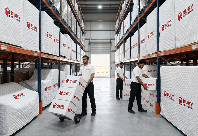 Crew moving stock